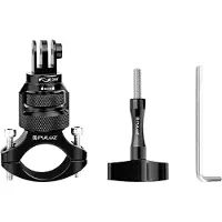 Puluz Aluminum 360° Steering Wheel Mount for Sports Cameras (Black)