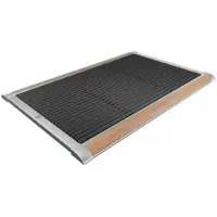 Rizz Outdoor-Fußmatte New Standard Teak/Aluminium silberfarben braun, Designer Trudie Zuiddam/WELL design, 90x2.2x60 cm