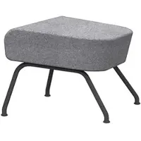 Softline Hocker Havana Filz hellgrau, Designer busk+hertzog, 58x40x48 cm