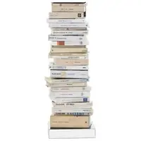 Opinion Ciatti Büchersäule Ptolomeo Sockel weiß, Designer Bruno Rainaldi, 25x75x25 cm
