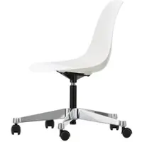 Vitra Drehstuhl Eames Plastic Side Chair PSCC weiß, Designer Charles & Ray Eames, 46.5x76-88.5x55 cm