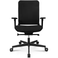 Wagner Bürodrehstuhl W1 C Low Sitz und Rücken schwarz, Designer Florian Asche, 70x101-115x70 cm