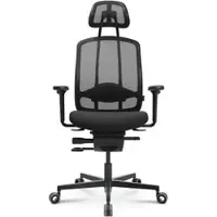 Wagner Bürodrehstuhl AluMedic Black Edition schwarz, Designer Peter , 70x123-140x70 cm