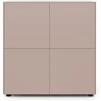 Form1 Container Connect MDF außen rose/innen weiß matt lackiert rosa H 102 cm mit 4 Türen rose 100x102x48