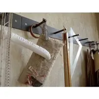 Atelier Haußmann Garderobe Hellogoodbye Rohstahl, geölt grau, Designer Andreas Haußmann, 108x8x10.5 cm