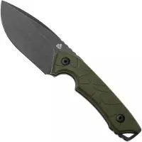 QSP Knife Tiny TOT QS169-B2 Blackwashed 10Cr15MoV OD Green G10, Fahrtenmesser