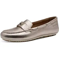 Tamaris Damen Slipper Leder Mokassin Zierspange sportlich 1-24630-44, Größe:39 EU, Farbe:Gold