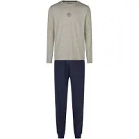 Phil&Co. Pyjama Great Bay in grau/dunkelblau | Gr.: L