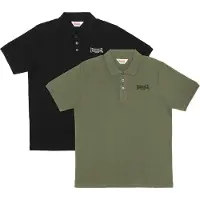 Lonsdale Herren Poloshirt normale Passform Doppelpack LINGHOLME Black/Olive L