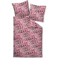 Janine LOESCHEN Design Mako-Satin-Bettwäsche-Garnitur 42171 modern art S Farbe rosa naturell Größe 135x200+80x80