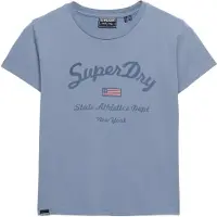 Superdry Print-Shirt "ATH ESS FITTED GRAPHIC TEE" aus Baumwolle und Single Jersey, Slim Fit, mit Rundhalsausschnitt