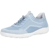 Remonte Damen Sneaker Mesh Gummizug Slipper R3518, Größe:39 EU, Farbe:Blau