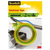3M universal 4401YG Isoleringsbånd Scotch Gul, Grøn (L x B) 10 m x 15 mm 1 stk