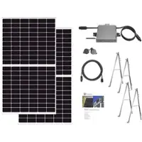 OSNATECH Mini-PV-Set 600 "Balkonkraftwerk" GLAS PREMIUM 375W-2-Complete Balkon-Solaranlage