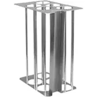 Bonton Bechereinsatz für Circubin 40 L, Aluminium, 5 Löcher Ø 82 mm, Einwurföffnung für Rührstäbchen, alusilber