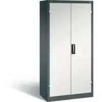 C+P Akkuladeschrank Comfort mit Vollblechtüren, H 1950 x B 930 x T 500 mm, Anthrazit/Lichtgrau