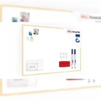 Allboards Magnetisches Whiteboard mit Naturholzrahmen 150x100cm