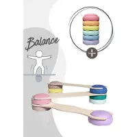 Stapelstein tiSsi Balance Board Set inkl. 6er Set Rainbow Pastel
