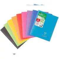 Clairefontaine 40x Koverbook, Heft 17x22 cm, 48 Blatt 90g, liniert mit Rand, Einband aus opakem Polypropylen, 100% recycelt - Sortiert 951511C