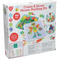 Playgo Play Konstruktionsset Mosaik Spielzeug - 180-teiliges Lernspiel