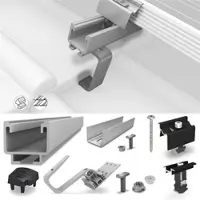 K2 Systems SolidRail Set SolidHook 3S+ auf Ziegel Schrägdach für Pfannenziegel für 9 Module