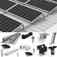 K2 Systems BasicRail Set S-Dome 6 auf Trapez Schrägdach/Flachdach O der W Aufständerung für 6 Module