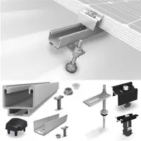 K2 Systems SolidRail Set Stockschrauben auf Ziegel Schrägdach für Wellfasterzement für 12 Module
