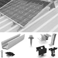 K2 Systems MultiRail CSM Set S-Dome 6 auf Trapez Schrägdach/Flachdach für Wellblech S Aufständerung für 20 Module