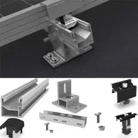 K2 Systems SingleRail Set SpliceFoot auf Ziegel Schrägdach für Bitumdächer für 9 Module