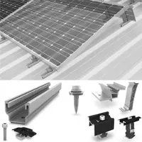 K2 Systems MultiRail Set S-Dome 6 auf Trapez Schrägdach/Flachdach S Aufständerung für 24 Module