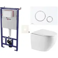 SAT Wand-WC Set für Vorwandmontage SIKOSSTOR6776K