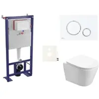 SAT Wand-WC Set für Vorwandmontage + Infinitio WC SIKOSSIN76