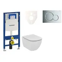 Ideal standard Geberit Wand-WC Set für Vorwandmontage + Tesi WC 111.300.00.5NF2