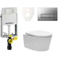 SAT Geberit Wand-WC Set für Einmauerung + Brevis WC SIKOGE1W8