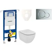 Ideal standard Geberit Wand-WC Set für Vorwandmontage + Tesi WC 111.355.00.5NF2