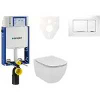 Ideal standard Geberit Wand-WC Set für Einmauerung + Tesi WC 110.302.00.5NF5