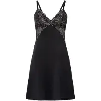 Bonprix Negligé "Negligé aus glänzendem Satin mit Spitzenbesatz" aus Satin, mit dekorativem Spitzenbesatz, femininer Stil