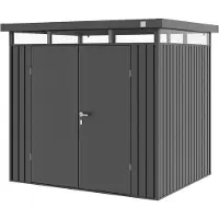 PRIMEYARD GFP Gerätehaus AMIRA aus Metall Gartenhaus Geräteschuppen, anthrazit 210x180x205 cm