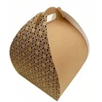 Monouso - Kraft Schmetterlingsbox für hohe Torten 28x28x32cm (25 Stück)