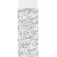 Monouso - Bestecktaschen mit Servietten „Guten Appetit" 11x25cm (100 Stück)