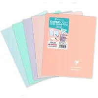 Clairefontaine 10x Koverbook Blush Heft 17x22 cm, 48 Bl 90g, französische Lineatur Seyés, zweifarbiger Einband aus opakem PP - Sortiert 951481C