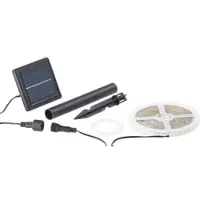 Lunartec Solar-LED-Streifen mit 180 warmweißen LEDs, 3 m, wetterfest IP65