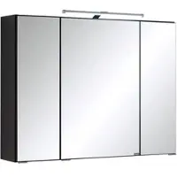 Held Spiegelschrank Cardiff 3-türig ca. 80x64 cm Graphitfarben
