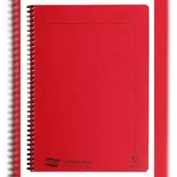 Clairefontaine 10x Europa Notemaker, Doppelspiralheft A4, 60 Blatt liniert abtrennbar - Rot 4868Z