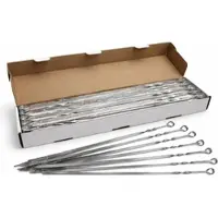 Grillpeter Schaschlik Spieße 50er Pack Schampura 50cm Edelstahl 1.5mm Mangal
