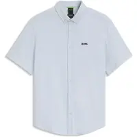 BOSS für Herren. 50555951 Hemd Regular Fit hellblau (XL), Lässig, Baumwolle, Kurzarm