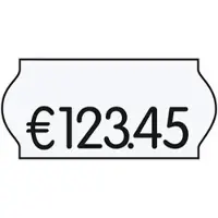 Creenline Preisetiketten 18 Rollen à 1500 Etikletten weiß 22,0 x 12,0 mm weiß
