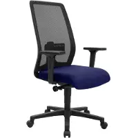 Topstar Brodrehstuhl mit Synchronmechanik blau/schwarz 430 - 540 mm mit Armlehnen Tragfhigkeit 110 kg