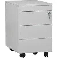 Gürkan Stahl-Rollcontainer mit 4 Schüben weiß, 40x61x60 cm