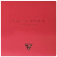 Clairefontaine 5x Flying Spirit, Skizzenheft 15,5x15,5 cm, Fadenbindung, 50 Blatt 90g - Rot 930032C